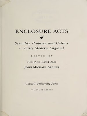 cover image of Enclosure Acts